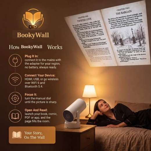 Cómo funciona BookyWall Story Projector: pasos para proyectar cuentos en la pared