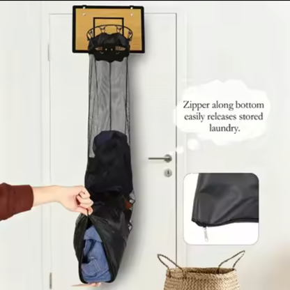 Slam Hamper zippered bottom for easy laundry removal